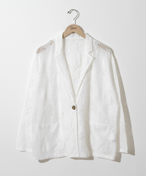 flower(フラワー)の「フラワーリングジャケット(テーラードジャケット・レディース・ブラック/アイボリー・FREE)」の18枚目の写真