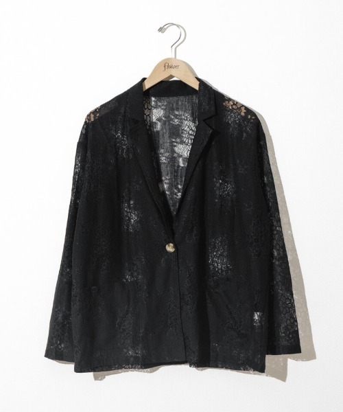 flower(フラワー)の「フラワーリングジャケット(テーラードジャケット・レディース・ブラック/アイボリー・FREE)」の19枚目の写真