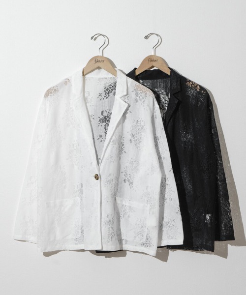 flower(フラワー)の「フラワーリングジャケット(テーラードジャケット・レディース・ブラック/アイボリー・FREE)」の20枚目の写真