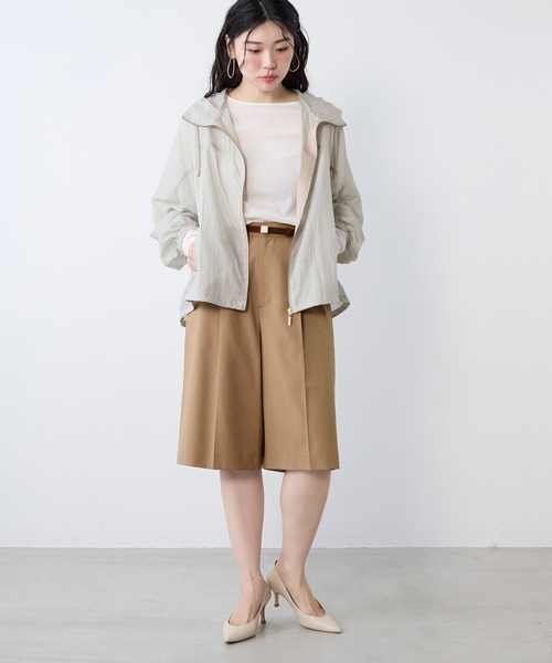 MICA&DEAL（マイカ＆ディール）の「シアーフーデットブルゾン（その他アウター・レディース・グレイッシュベージュ/ブラック/オフホワイト・FREE）」の19枚目の写真