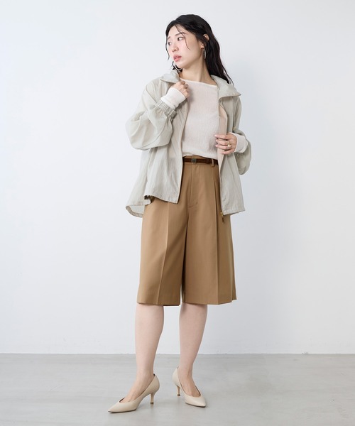 MICA&DEAL（マイカ＆ディール）の「シアーフーデットブルゾン（その他アウター・レディース・グレイッシュベージュ/ブラック/オフホワイト・FREE）」の20枚目の写真