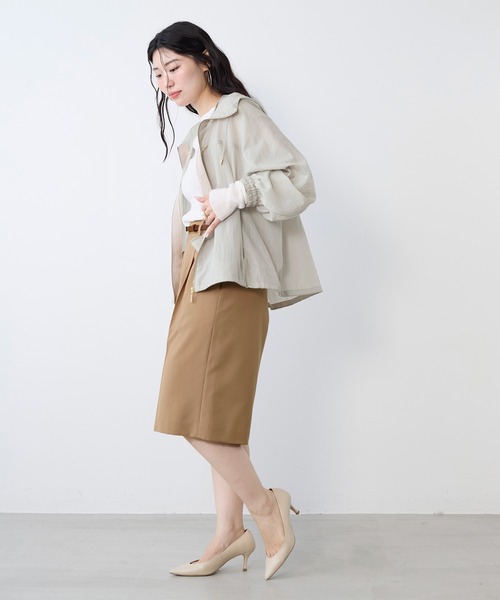 MICA&DEAL（マイカ＆ディール）の「シアーフーデットブルゾン（その他アウター・レディース・グレイッシュベージュ/ブラック/オフホワイト・FREE）」の21枚目の写真