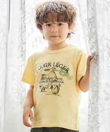 BeBe | スラブ天竺乗り物スケッチ半袖Tシャツ(80~140cm)(Tシャツ/カットソー)