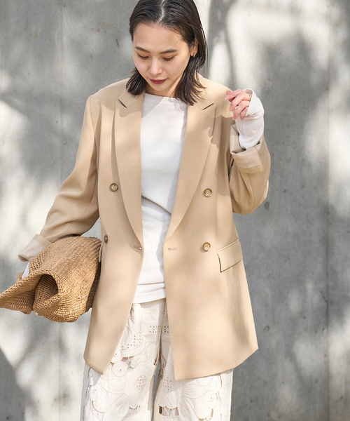 JOURNAL STANDARD(ジャーナルスタンダード)の「《追加3》ライクストレッチジャケット(テーラードジャケット・レディース・ブラック/チャコールグレー/ベージュ・36/38)」の3枚目の写真