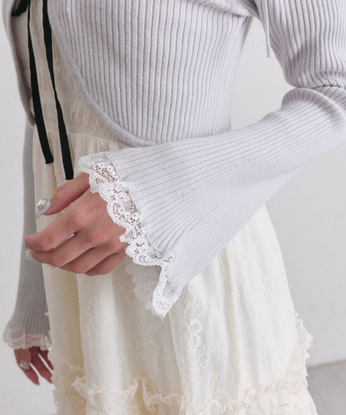 OLIVE des OLIVE（オリーブデオリーブ）の「2026　ボレロ（カーディガン/ボレロ・レディース・ブラック/サックスブルー/オフホワイト・FREE）」の10枚目の写真