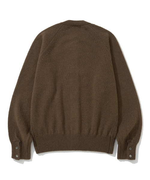 KNITTED(ニッティド)の「シェギドック ウール100% ラウンドカーディガン ブラウン(カーディガン/ボレロ・レディース・その他・MEDIUM/LARGE/X-LARGE)」の8枚目の写真