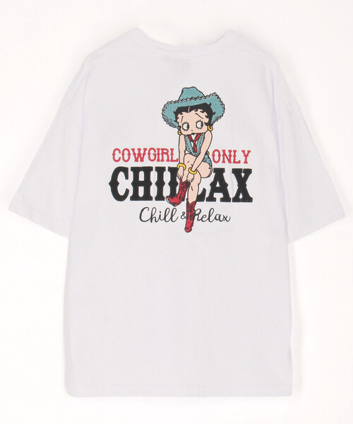 FREAK'S STORE(フリークスストア)の「限定展開 CHILLAX/チラックス BETTYサガラ刺繍LOGO TEE(Tシャツ/カットソー・メンズ・ホワイト/ブラック・X-LARGE/LARGE/MEDIUM)」の1枚目の写真
