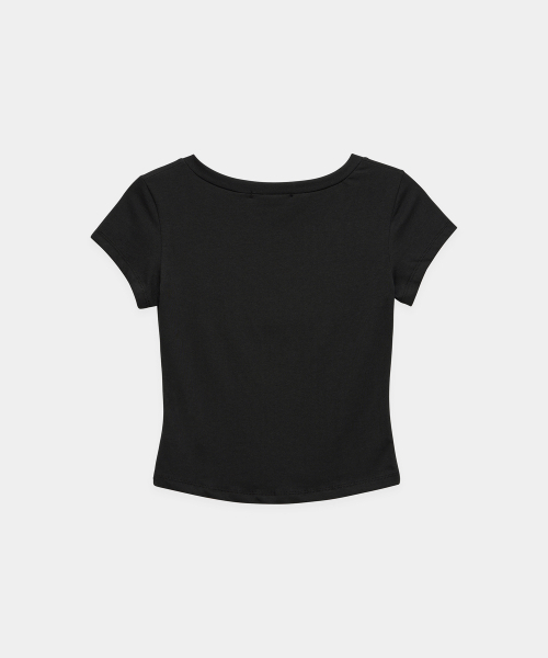 ETRE AU SOMMET(エトレオソメ)の「Dart Line V-Neck Slim Top (Black)(Tシャツ/カットソー・レディース・ブラック・FREE)」の6枚目の写真