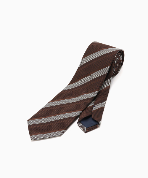 EDIFICE(エディフィス)の「PB バスケットストライプタイ(ネクタイ・メンズ・ネイビー/ブラウン・FREE)」の1枚目の写真