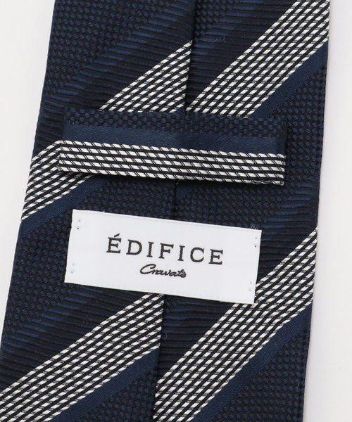 EDIFICE(エディフィス)の「PB バスケットストライプタイ(ネクタイ・メンズ・ネイビー/ブラウン・FREE)」の3枚目の写真