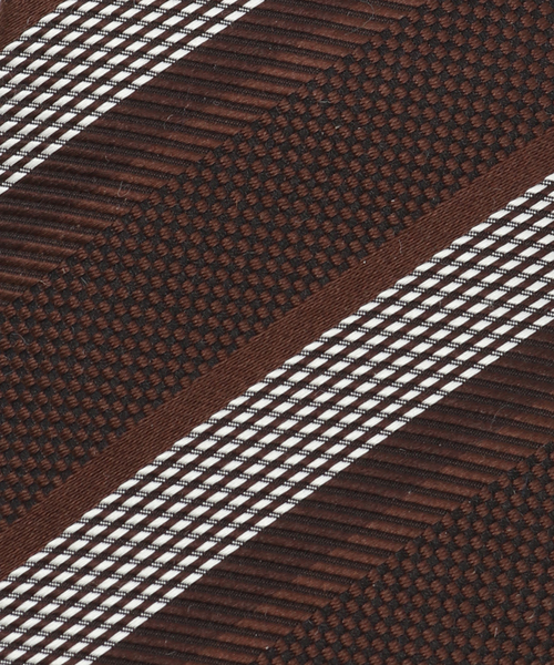 EDIFICE(エディフィス)の「PB バスケットストライプタイ(ネクタイ・メンズ・ネイビー/ブラウン・FREE)」の4枚目の写真