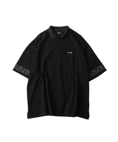 Subciety(サブサエティ)の「Sleeve embroidery polo shirt(ポロシャツ・メンズ・ブラック/ネイビー/チャコール/ホワイト・SMALL/X-LARGE/LARGE/MEDIUM)」の6枚目の写真