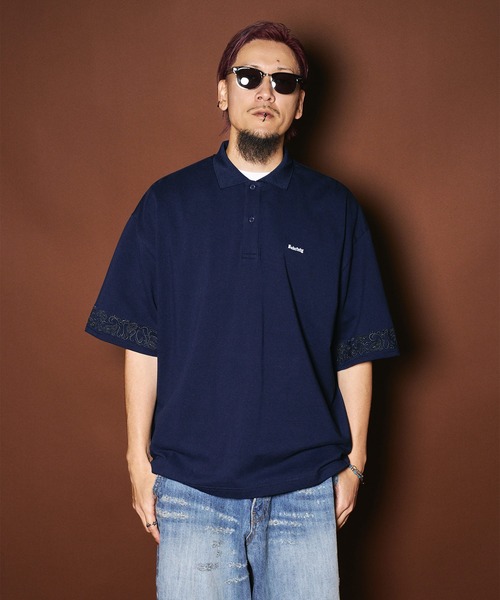 Subciety(サブサエティ)の「Sleeve embroidery polo shirt(ポロシャツ・メンズ・ブラック/ネイビー/チャコール/ホワイト・SMALL/X-LARGE/LARGE/MEDIUM)」の14枚目の写真