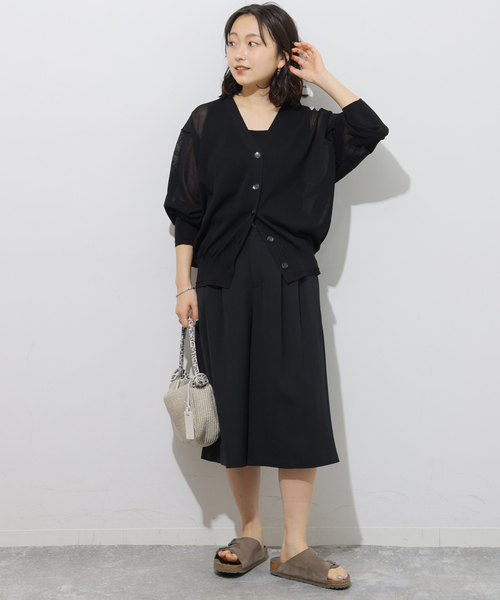 JOURNAL STANDARD relume(ジャーナルスタンダード レリューム)の「《追加 / 新色》サマーニットVネックカーディガン(カーディガン/ボレロ・レディース・ブラック/グレー/ピンク/ブラウン・FREE)」の12枚目の写真