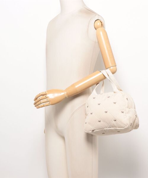 VIBGYOR(ヴィブジョー)の「Mignonjour/リボンキルティングミニバッグ M2907(ハンドバッグ・レディース・ブラック/ブラウン/ピンク/ホワイト・FREE)」の16枚目の写真