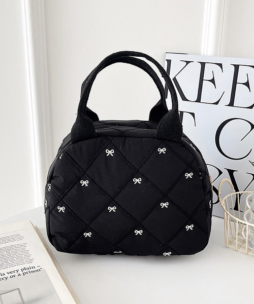 VIBGYOR(ヴィブジョー)の「Mignonjour/リボンキルティングミニバッグ M2907(ハンドバッグ・レディース・ブラック/ブラウン/ピンク/ホワイト・FREE)」の6枚目の写真