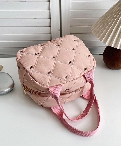 VIBGYOR(ヴィブジョー)の「Mignonjour/リボンキルティングミニバッグ M2907(ハンドバッグ・レディース・ブラック/ブラウン/ピンク/ホワイト・FREE)」の11枚目の写真