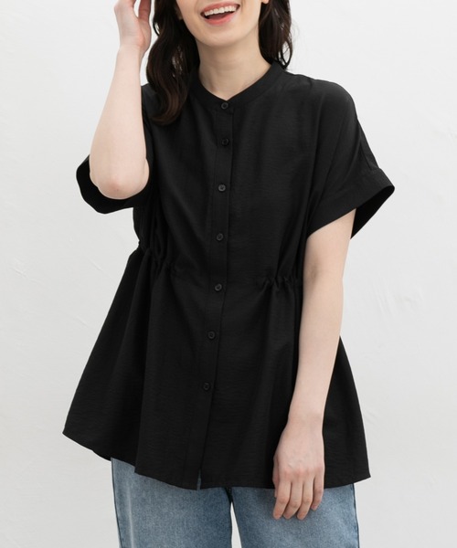 Honeys(ハニーズ)の「ウエストドロストブラウス(シャツ/ブラウス・レディース・ブラック/ベージュ/アイボリー/レッド・S/M/LL/L)」の8枚目の写真