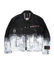 BLACK BLOND（ブラック ブロンド）の「ビビディエンザイアリティスモークグラフィックデニムジャケット(ブラック)（デニムジャケット）」