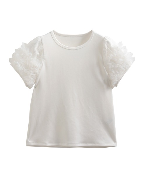 Fit more（フィットモア）の「ドットチュールフリルパフスリーブトップス（Tシャツ/カットソー・レディース・ブラック/ピンク/ホワイト・FREE）」の20枚目の写真