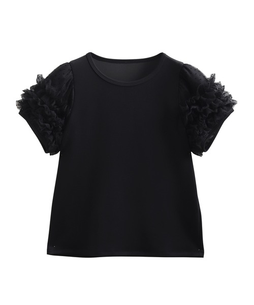 Fit more（フィットモア）の「ドットチュールフリルパフスリーブトップス（Tシャツ/カットソー・レディース・ブラック/ピンク/ホワイト・FREE）」の21枚目の写真