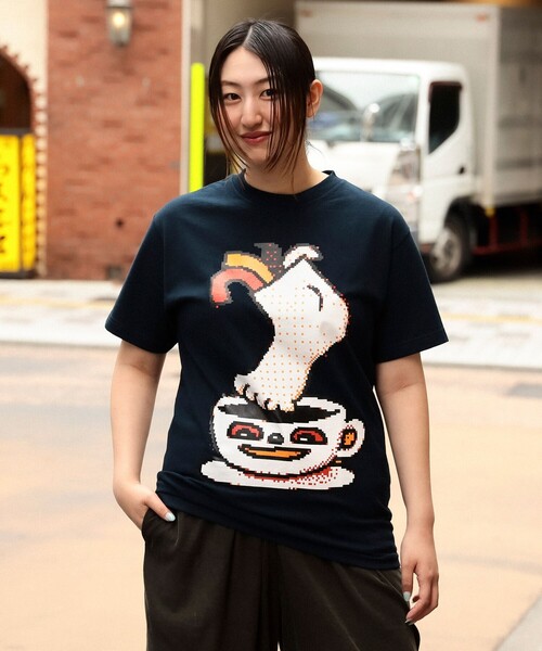 かこまき / アチチ片足コーヒー T-Shirt（Tシャツ/カットソー）｜TOKYO