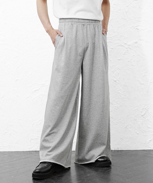 MinoriTY(マイノリティ)の「【MinoriTY】スウェット2タックワイドスラックス セミワイドパンツ 春服 メンズ(チノパンツ・メンズ・グレー系その他/グレー/ブラック系その他・L/LL/M)」の3枚目の写真