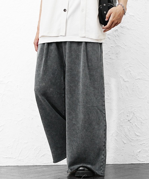MinoriTY(マイノリティ)の「【MinoriTY】スウェット2タックワイドスラックス セミワイドパンツ 春服 メンズ(チノパンツ・メンズ・グレー系その他/グレー/ブラック系その他・L/LL/M)」の12枚目の写真