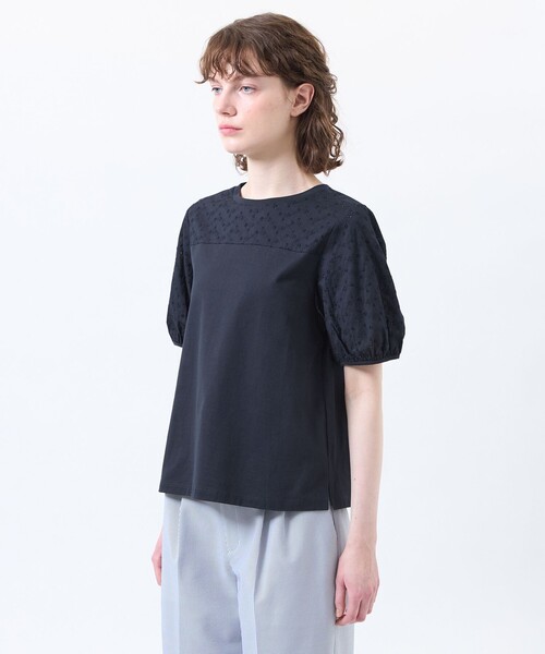 MACKINTOSH PHILOSOPHY(マッキントッシュ フィロソフィー)の「レーススリーブカットソー(Tシャツ/カットソー・レディース・ダークネイビー/ホワイト・38)」の5枚目の写真