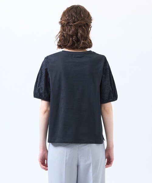 MACKINTOSH PHILOSOPHY(マッキントッシュ フィロソフィー)の「レーススリーブカットソー(Tシャツ/カットソー・レディース・ダークネイビー/ホワイト・38)」の6枚目の写真