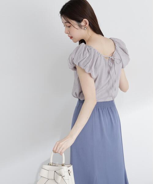PROPORTION BODY DRESSING(プロポーションボディドレッシング)の「バルーンスリーブブラウス / 1216110508(シャツ/ブラウス・レディース・グレー/ブラウン系その他/ホワイト・MEDIUM/SMALL)」の5枚目の写真