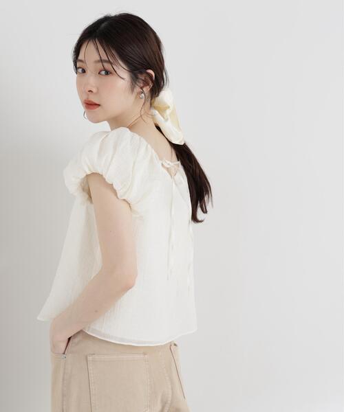 PROPORTION BODY DRESSING(プロポーションボディドレッシング)の「バルーンスリーブブラウス / 1216110508(シャツ/ブラウス・レディース・グレー/ブラウン系その他/ホワイト・MEDIUM/SMALL)」の19枚目の写真