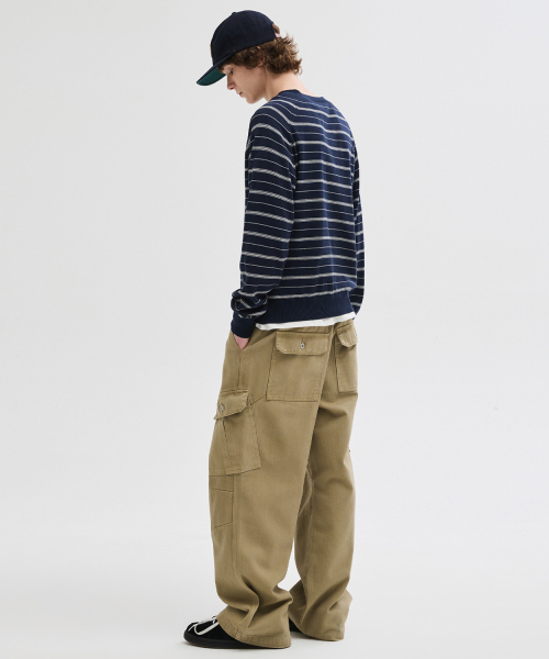 LEIRE（ルアール）の「ガーメントダイカーブカーゴパンツ[ベージュ]（デニムパンツ・メンズ・その他・MEDIUM/LARGE/X-LARGE）」の6枚目の写真