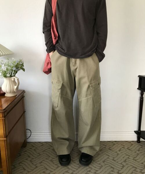 LEIRE（ルアール）の「ガーメントダイカーブカーゴパンツ[ベージュ]（デニムパンツ・メンズ・その他・MEDIUM/LARGE/X-LARGE）」の9枚目の写真