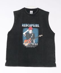 【RED CAP GIRL/レッドキャップガール】【スリーブレス 涼しい】 スノーウォッシュ加工ノースリーブ  ヴィンテージ風 古着ミックス y2k