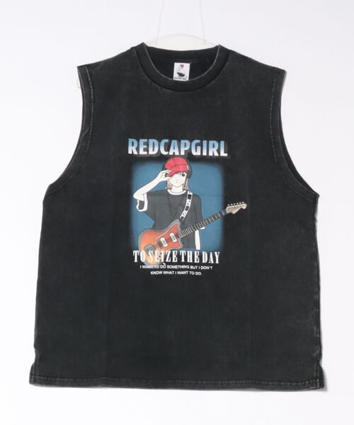 Red Cap Girl(レッドキャプガール)の「【RED CAP GIRL/レッドキャップガール】【スリーブレス 涼しい】 スノーウォッシュ加工ノースリーブ ヴィンテージ風 古着ミックス y2k(タンクトップ・メンズ・ブラック系その他/ブラック系その他2・LARGE/MEDIUM)」の2枚目の写真