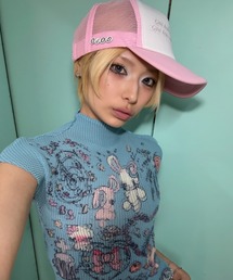 OJOS（オホス）の「【OJOS】Girlboss Trucker Cap / 【オホス】ガールボストラッカーメッシュキャップ（キャップ）」