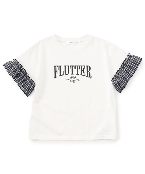 algy(アルジー)の「【puchily プチプラライン】シフォンフリル半袖Tシャツ(Tシャツ/カットソー・キッズ・オフホワイト/ネイビー/ラベンダー・160/150/140/130/120)」の11枚目の写真