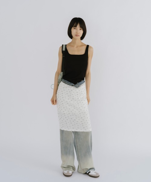 duei(デュイ)の「カップ付スクエアネックタンクトップ/接触冷感/抗菌防臭/UV(タンクトップ・レディース・ブラック/ホワイト・FREE)」の13枚目の写真