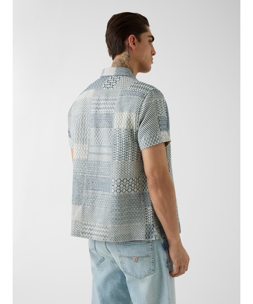 Guess(ゲス)の「MALIK Patchwork Jacquard Shirt シャツ(シャツ/ブラウス・メンズ・その他・SMALL/X-LARGE/MEDIUM/LARGE)」の2枚目の写真