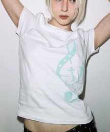 【FANCY CLUB】CLEF SYMBOL TEE / 【ファンシークラブ】クレフシンボル音符プリント半袖Tシャツ