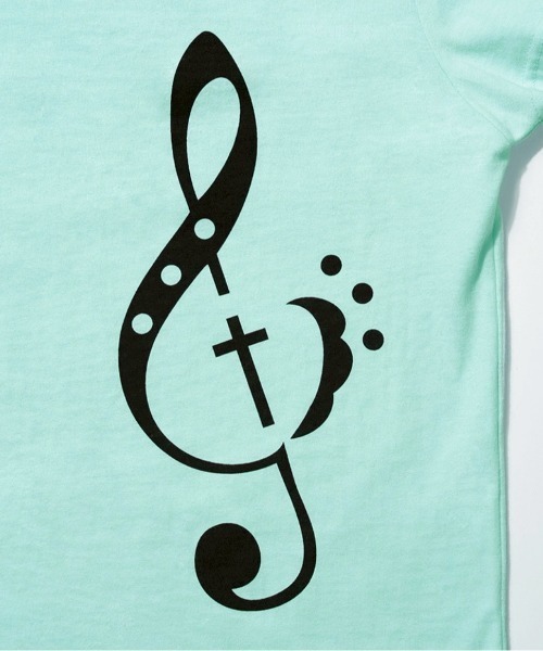 FANCY CLUB（ファンシークラブ）の「【FANCY CLUB】CLEF SYMBOL TEE / 【ファンシークラブ】クレフシンボル音符プリント半袖Tシャツ（Tシャツ/カットソー・レディース・ミント/ホワイト・ONE SIZE）」の19枚目の写真