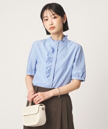 ベイジ 21SS COURONNES ブラウス シャツ 半袖 フリル 4 水色 ブラウス 水色 半袖 フリルブラウス｜Yahoo!フリマ（旧PayPayフリマ）