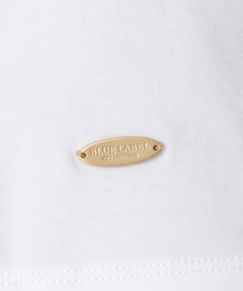 BLUE LABEL CRESTBRIDGE(ブルーレーベルクレストブリッジ)の「【接触冷感】シルケットスムースレーススリーブカットソー(Tシャツ/カットソー・レディース・ホワイト/ブラック・40/38)」の9枚目の写真