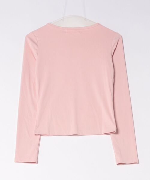 Nia(ニア)の「Nia(ニア)/レイヤード風レースリボンカットソー(Tシャツ/カットソー・レディース・ピンク/グレー/ブルー・MEDIUM/SMALL)」の7枚目の写真