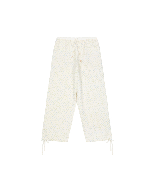 OHESHIO（オヘシオ）の「FLORAL WIDE BANDING PANTS, WHITE（その他パンツ・レディース・その他・FREE）」の7枚目の写真