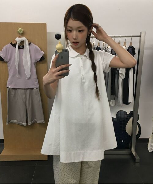 OHESHIO（オヘシオ）の「FLORAL WIDE BANDING PANTS, WHITE（その他パンツ・レディース・その他・FREE）」の8枚目の写真