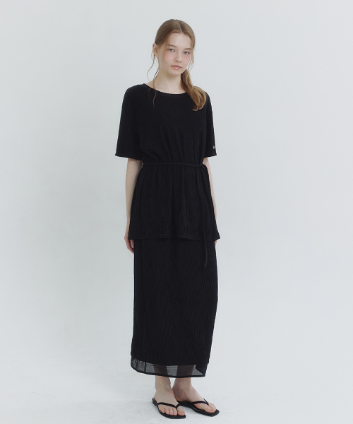 MICANE（ミケーネ）の「リロリンクルTスカートセットアップ（ワンピース・レディース・クリーム/ブラック・MEDIUM/LARGE/X-LARGE/SMALL）」の8枚目の写真