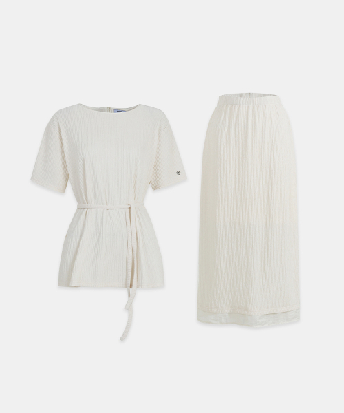 MICANE（ミケーネ）の「リロリンクルTスカートセットアップ（ワンピース・レディース・クリーム/ブラック・MEDIUM/LARGE/X-LARGE/SMALL）」の10枚目の写真