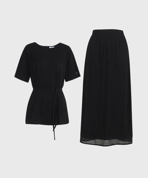 MICANE（ミケーネ）の「リロリンクルTスカートセットアップ（ワンピース・レディース・クリーム/ブラック・MEDIUM/LARGE/X-LARGE/SMALL）」の11枚目の写真